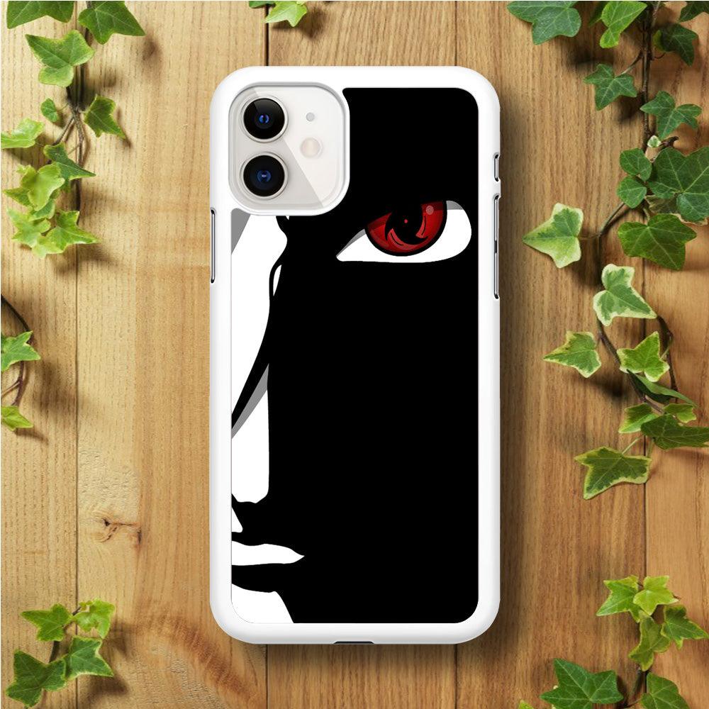Naruto - Mangekyou Sharingan iPhone 11 Case-Rubber / White (2D Case)-Xtracase