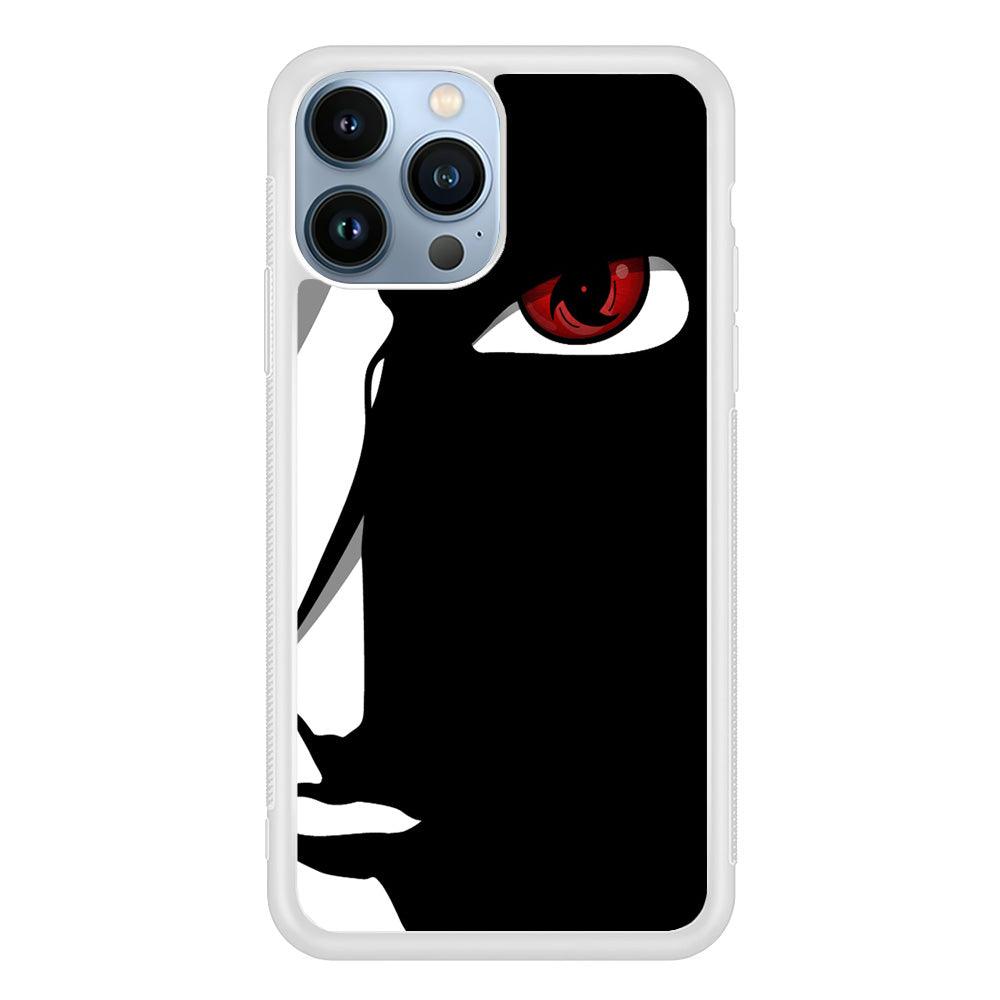 Naruto - Mangekyou Sharingan iPhone 13 Pro Case-Rubber / White (2D Case)-Xtracase