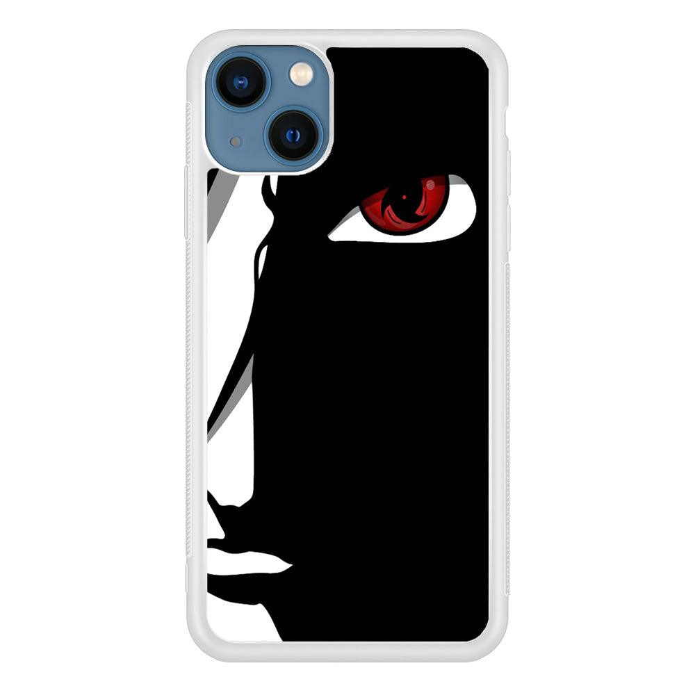 Naruto - Mangekyou Sharingan iPhone 13 Mini Case-Rubber / White (2D Case)-Xtracase