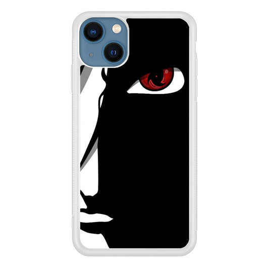 Naruto - Mangekyou Sharingan iPhone 13 Mini Case-Rubber / White (2D Case)-Xtracase