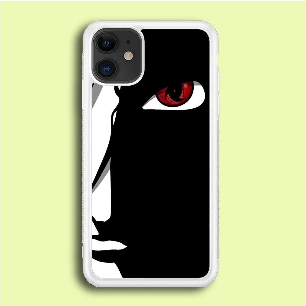 Naruto - Mangekyou Sharingan iPhone 12 Mini Case-Rubber / White (2D Case)-Xtracase