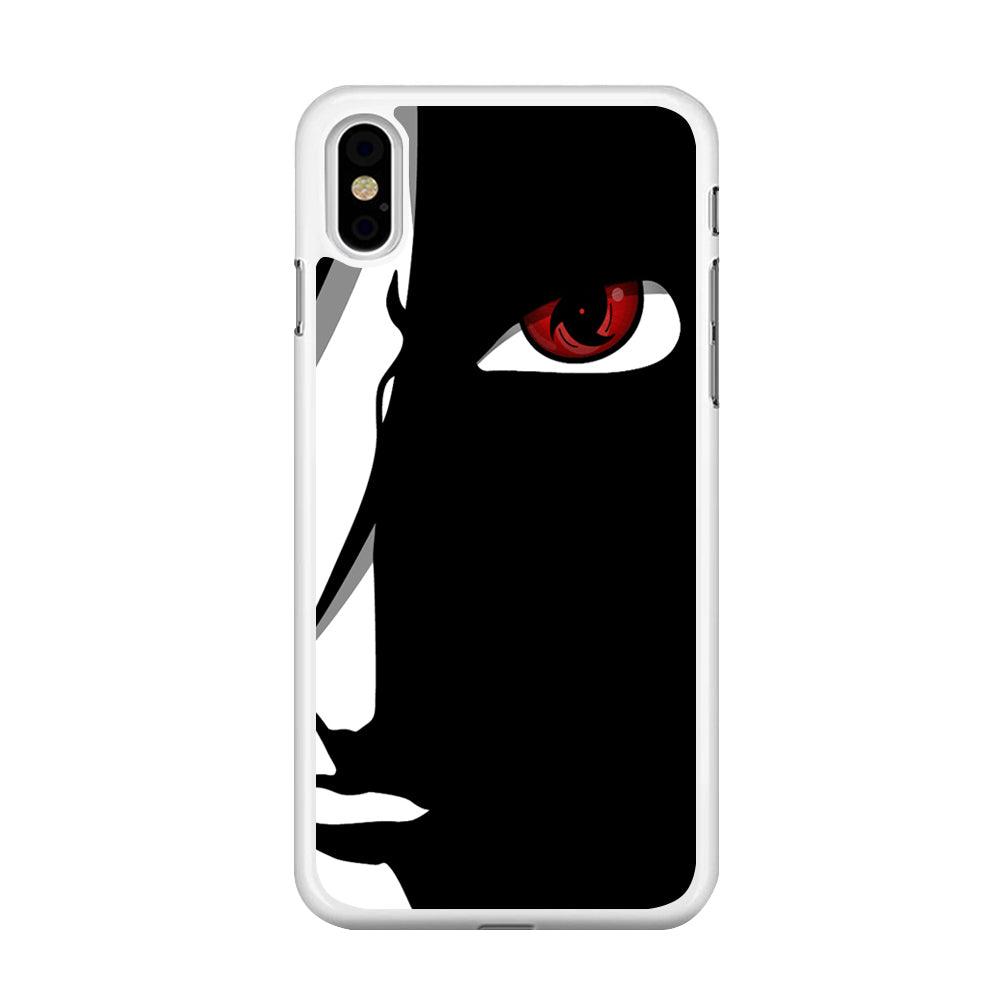 Naruto - Mangekyou Sharingan iPhone X Case-Rubber / White (2D Case)-Xtracase