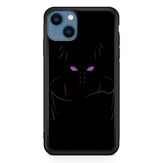 Naruto - Rinnegan iPhone 13 Mini Case-Rubber / Black (2D Case)-Xtracase