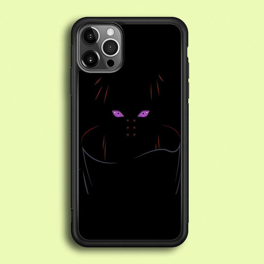 Naruto - Rinnegan iPhone 12 Pro Case-Rubber / Black (2D Case)-Xtracase