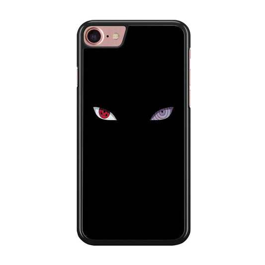 Naruto - Sharingan Rinnegan iPhone SE 2020 Case-Rubber / Black (2D Case)-Xtracase