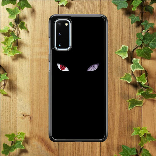 Naruto - Sharingan Rinnegan Samsung Galaxy S20 Case-Rubber / Black (2D Case)-Xtracase