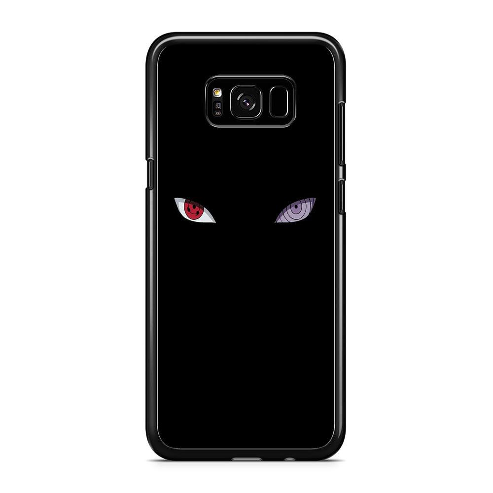 Naruto - Sharingan Rinnegan Samsung Galaxy S8 Plus Case-Rubber / Black (2D Case)-Xtracase