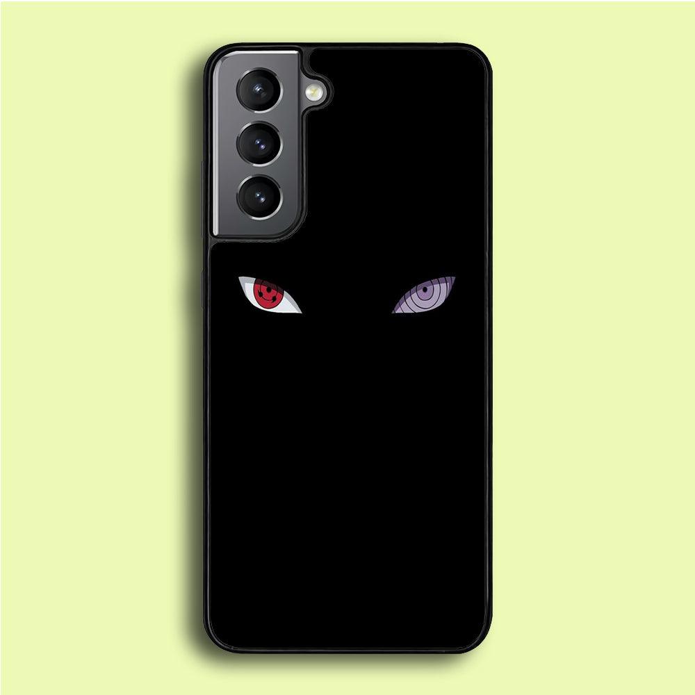 Naruto - Sharingan Rinnegan Samsung Galaxy S21 Plus Case-Rubber / White (2D Case)-Xtracase
