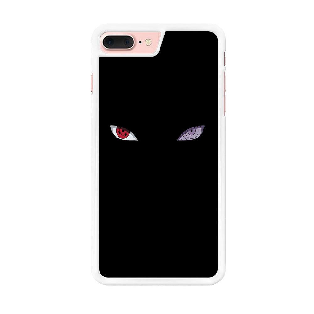 Naruto - Sharingan Rinnegan iPhone 7 Plus Case-Rubber / White (2D Case)-Xtracase
