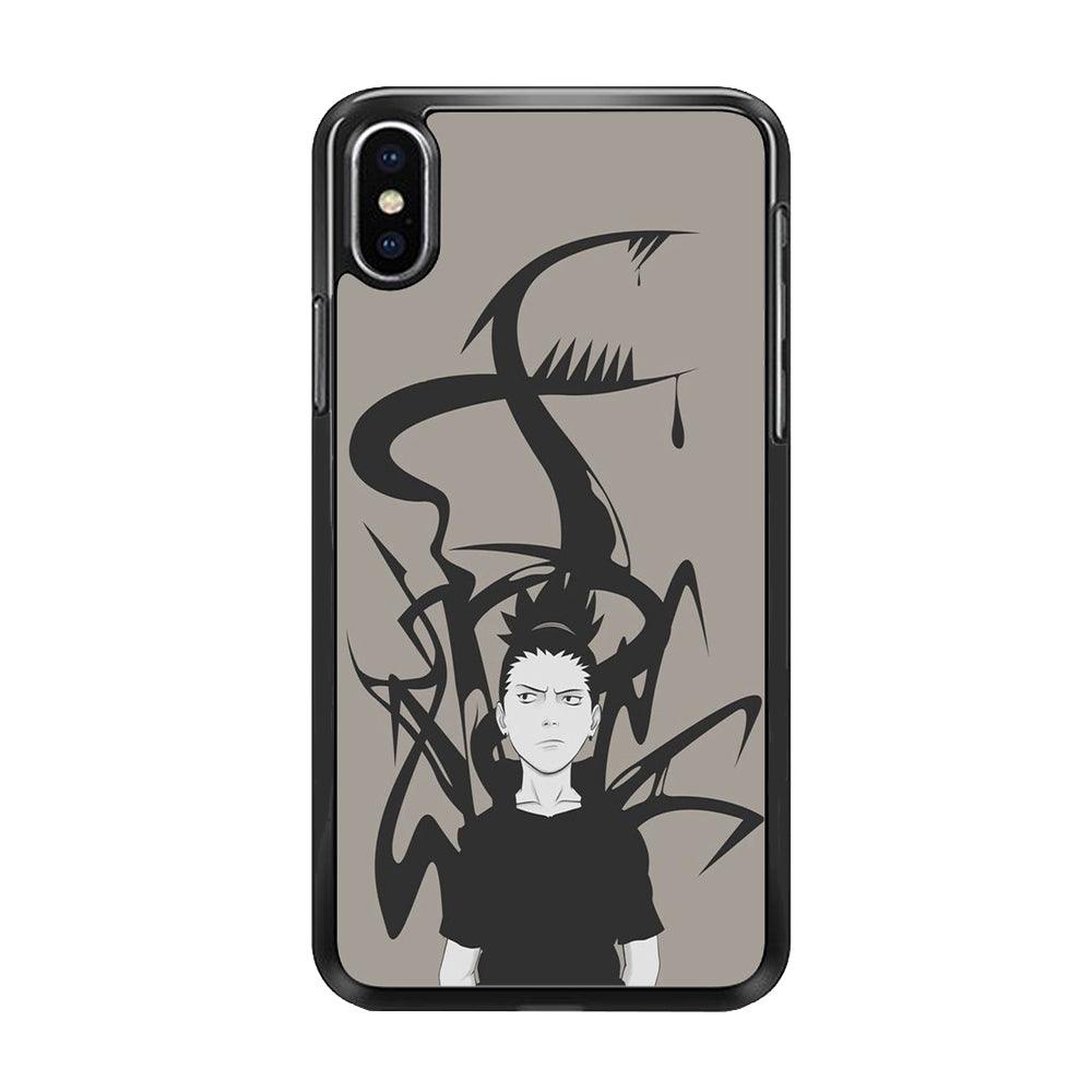 Naruto - Shikamaru iPhone Xs Case-Rubber / Black (2D Case)-Xtracase