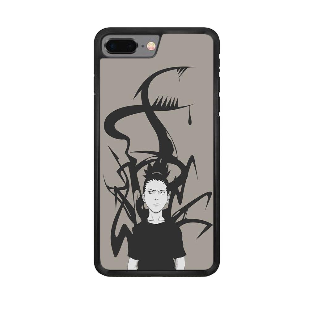 Naruto - Shikamaru iPhone 8 Plus Case-Rubber / Black (2D Case)-Xtracase