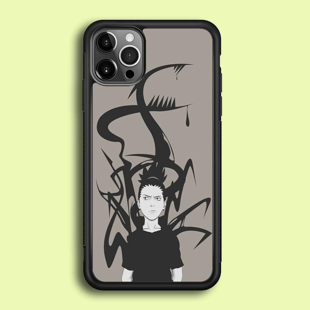 Naruto - Shikamaru iPhone 12 Pro Max Case-Rubber / Black (2D Case)-Xtracase