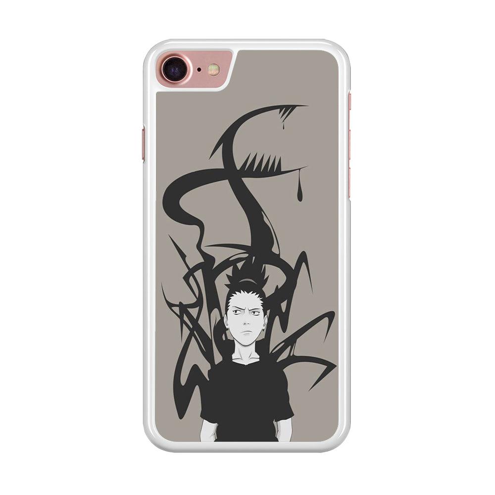 Naruto - Shikamaru iPhone 8 Case-Rubber / White (2D Case)-Xtracase