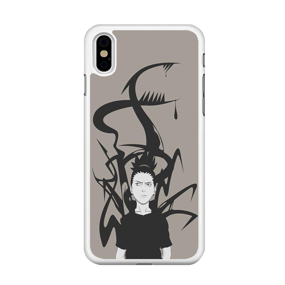 Naruto - Shikamaru iPhone Xs Max Case-Rubber / White (2D Case)-Xtracase