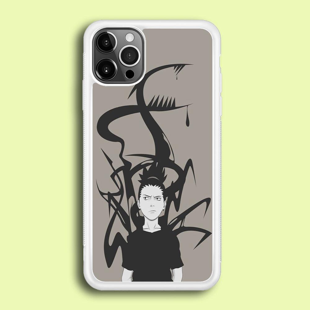 Naruto - Shikamaru iPhone 12 Pro Max Case-Rubber / White (2D Case)-Xtracase