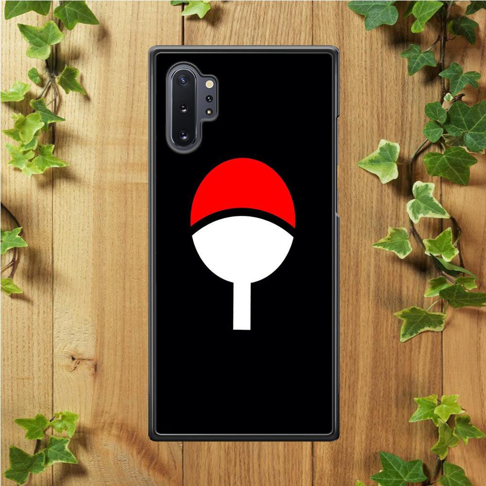 Naruto - Uchiha Clan Samsung Galaxy Note 10 Plus Case-Rubber / White (2D Case)-Xtracase