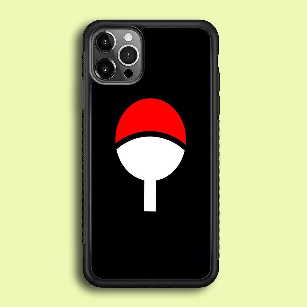 Naruto - Uchiha Clan iPhone 12 Pro Case-Rubber / Black (2D Case)-Xtracase