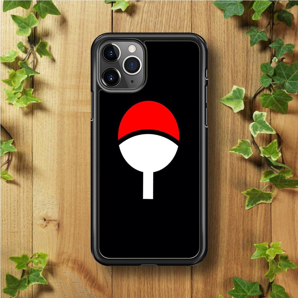 Naruto - Uchiha Clan iPhone 11 Pro Max Case-Rubber / Black (2D Case)-Xtracase