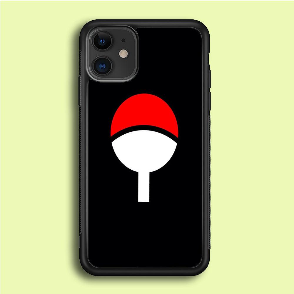 Naruto - Uchiha Clan iPhone 12 Mini Case-Rubber / Black (2D Case)-Xtracase