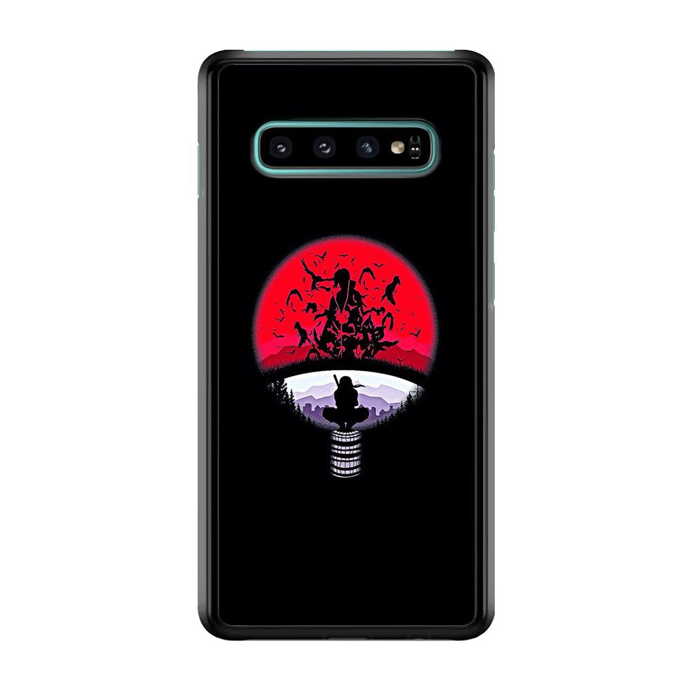 Naruto - Uchiha Itachi Symbol Samsung Galaxy S10 Plus Case-Plastic / Full Wrap (3D Case)-Xtracase