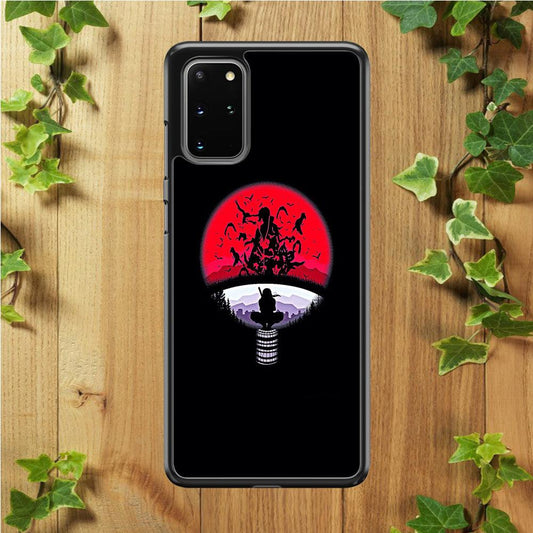 Naruto - Uchiha Itachi Symbol Samsung Galaxy S20 Plus Case-Rubber / White (2D Case)-Xtracase