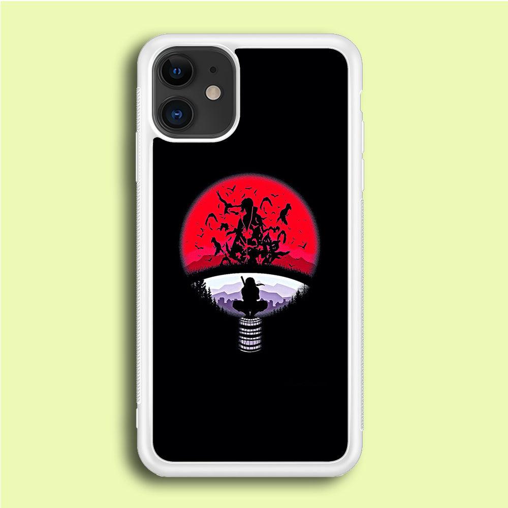 Naruto - Uchiha Itachi Symbol iPhone 12 Mini Case-Rubber / White (2D Case)-Xtracase