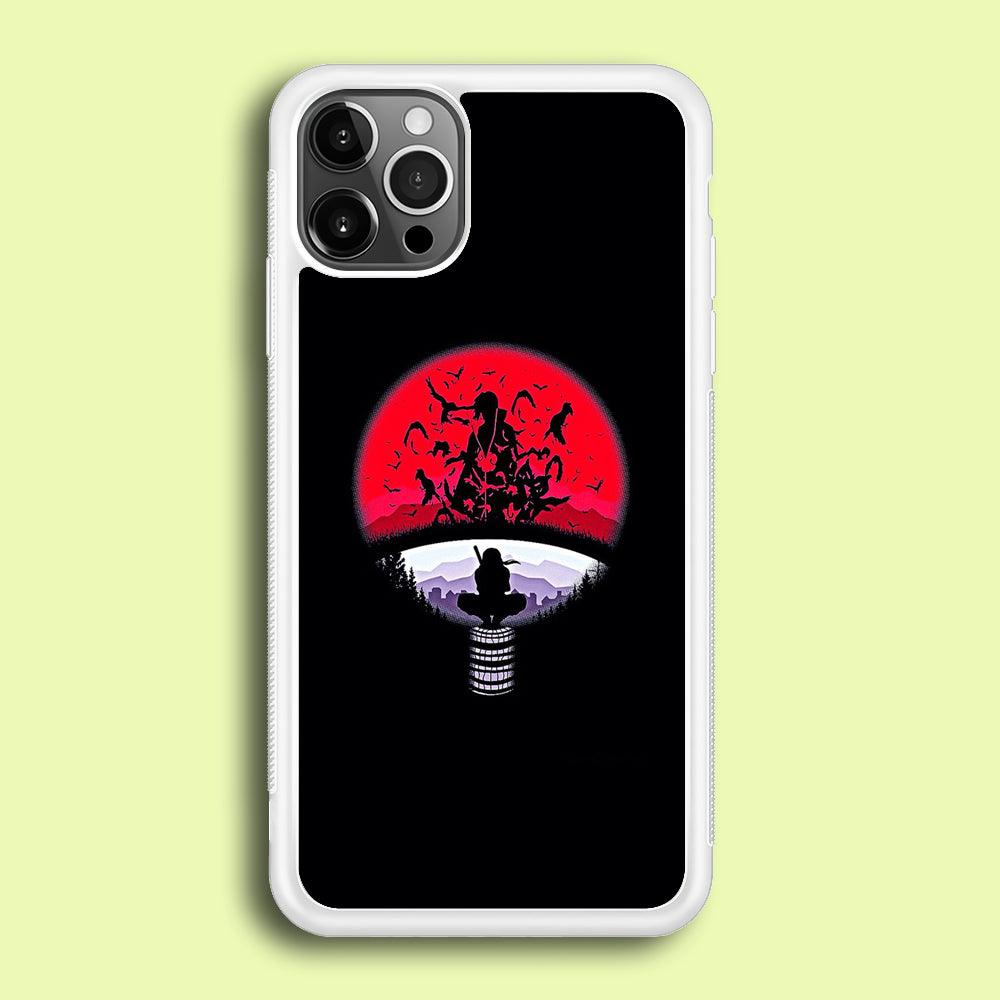 Naruto - Uchiha Itachi Symbol iPhone 12 Pro Case-Rubber / White (2D Case)-Xtracase