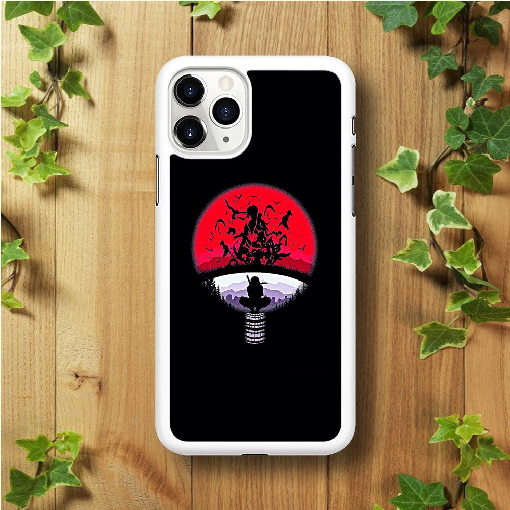 Naruto - Uchiha Itachi Symbol iPhone 11 Pro Case-Rubber / White (2D Case)-Xtracase