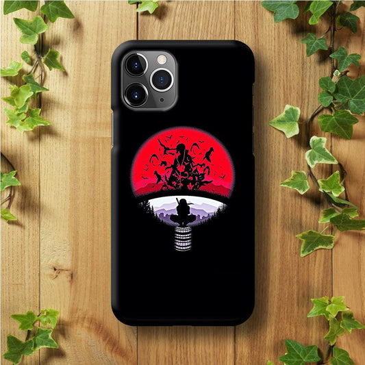 Naruto - Uchiha Itachi Symbol iPhone 11 Pro Case-Plastic / Full Wrap (3D Case)-Xtracase