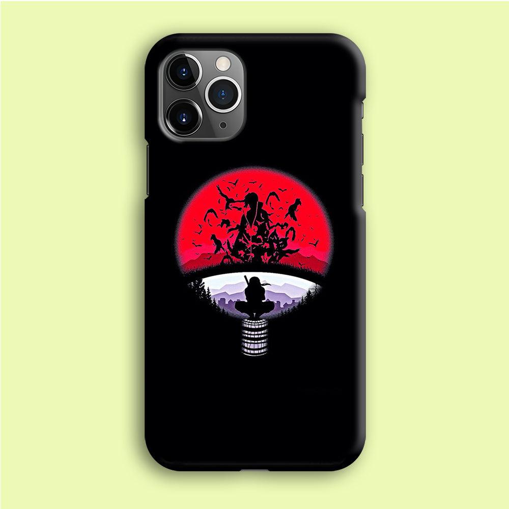 Naruto - Uchiha Itachi Symbol iPhone 12 Pro Max Case-Plastic / Full Wrap (3D Case)-Xtracase