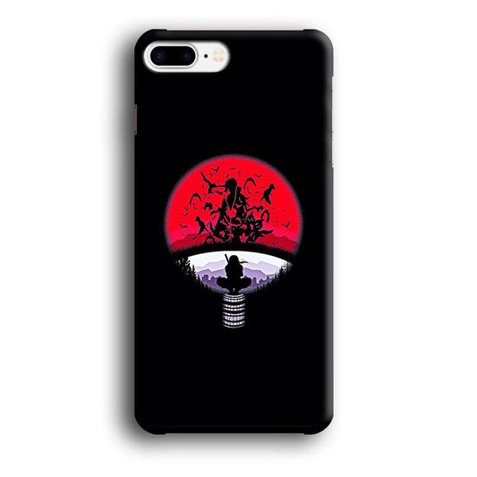 Naruto - Uchiha Itachi Symbol iPhone 8 Plus Case-Plastic / Full Wrap (3D Case)-Xtracase