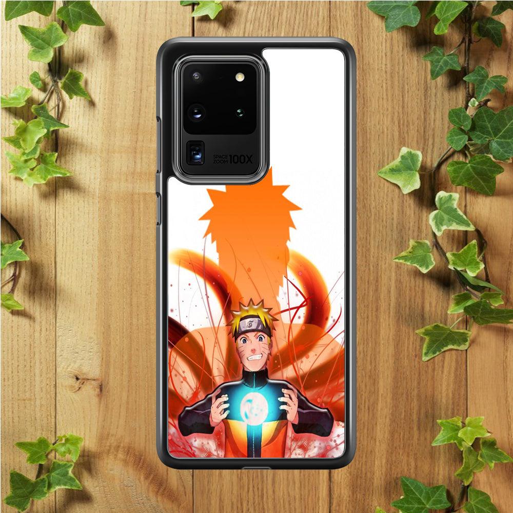 Naruto 002 Samsung Galaxy S20 Ultra Case-Rubber / White (2D Case)-Xtracase