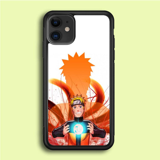Naruto 002 iPhone 12 Mini Case-Rubber / Black (2D Case)-Xtracase