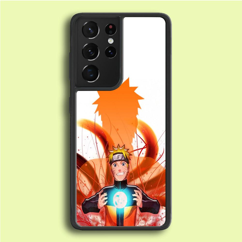 Naruto 002 Samsung Galaxy S25 Ultra Case-Rubber / White (2D Case)-Xtracase