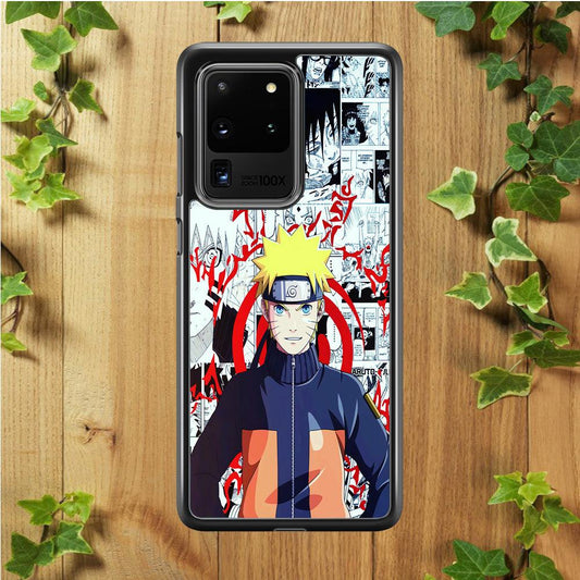 Naruto Comic Background Samsung Galaxy S20 Ultra Case-Plastic / Full Wrap (3D Case)-Xtracase