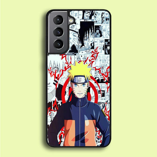 Naruto Comic Background Samsung Galaxy A16 Case-Rubber / Black (2D Case)-Xtracase