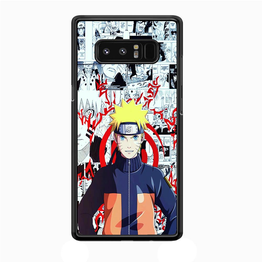 Naruto Comic Background Samsung Galaxy Note 8 Case-Plastic / Full Wrap (3D Case)-Xtracase
