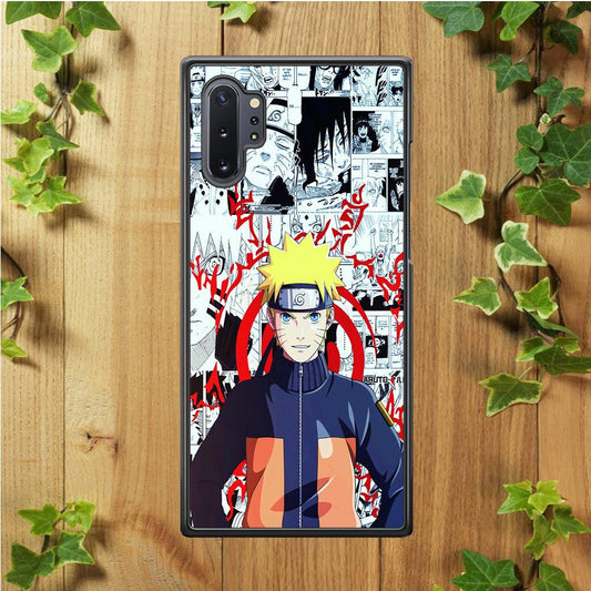 Naruto Comic Background Samsung Galaxy Note 10 Plus Case-Plastic / Full Wrap (3D Case)-Xtracase
