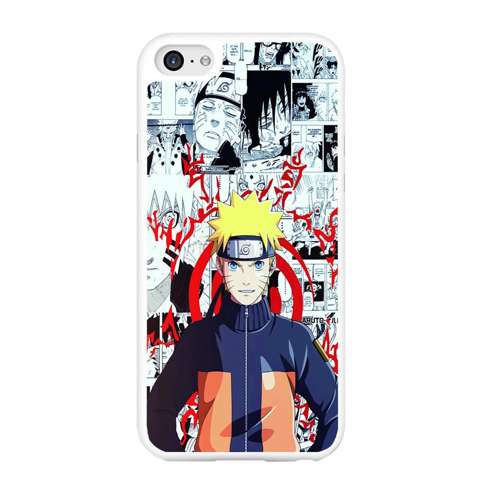 Naruto Comic Background iPhone 6 | 6s Case-Rubber / White (2D Case)-Xtracase