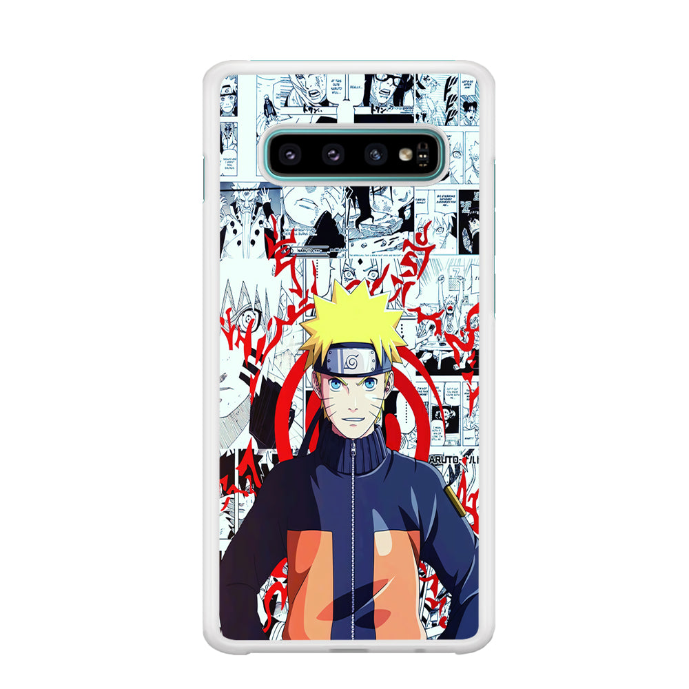 Naruto Comic Background Samsung Galaxy S10 Plus Case
