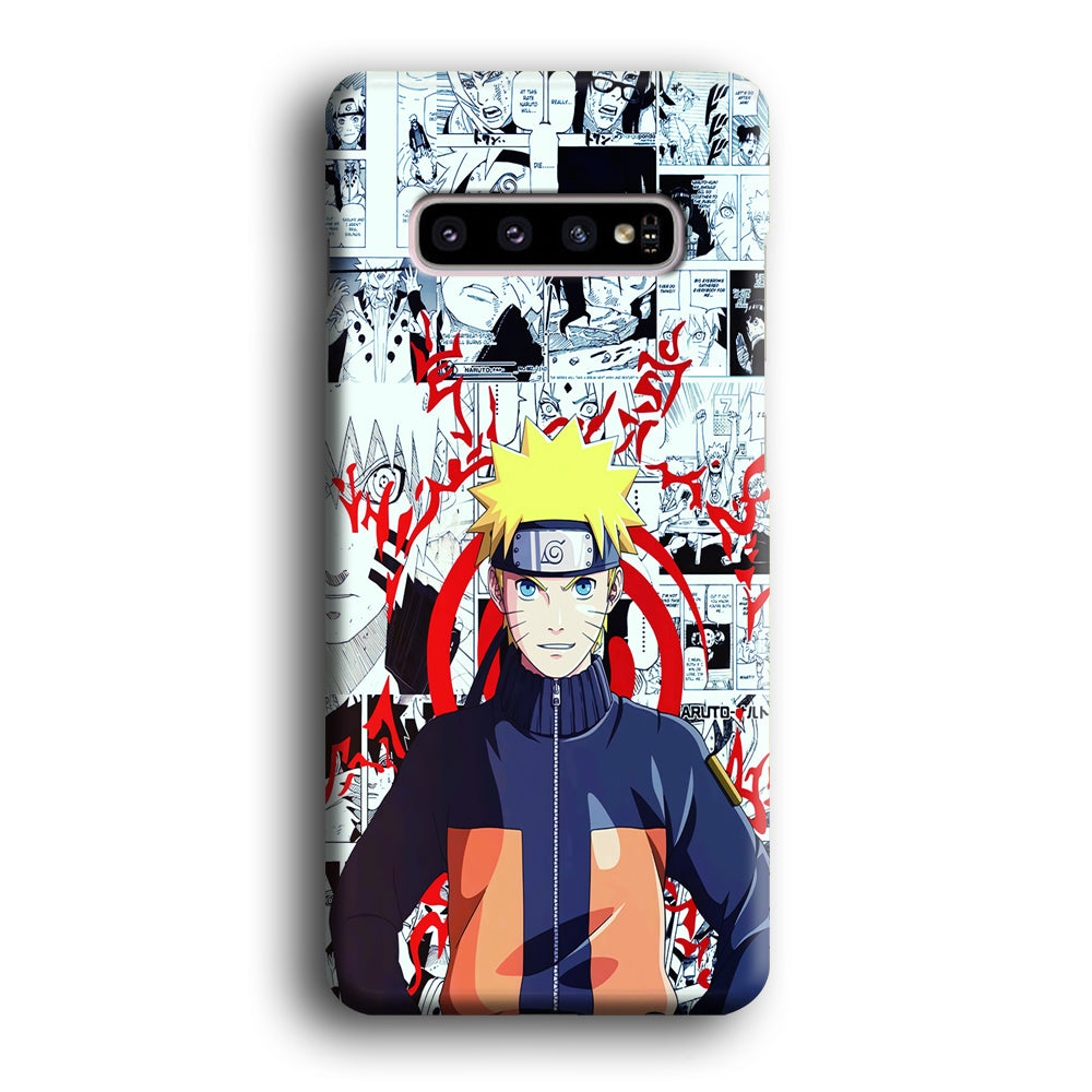 Naruto Comic Background Samsung Galaxy S10 Plus Case