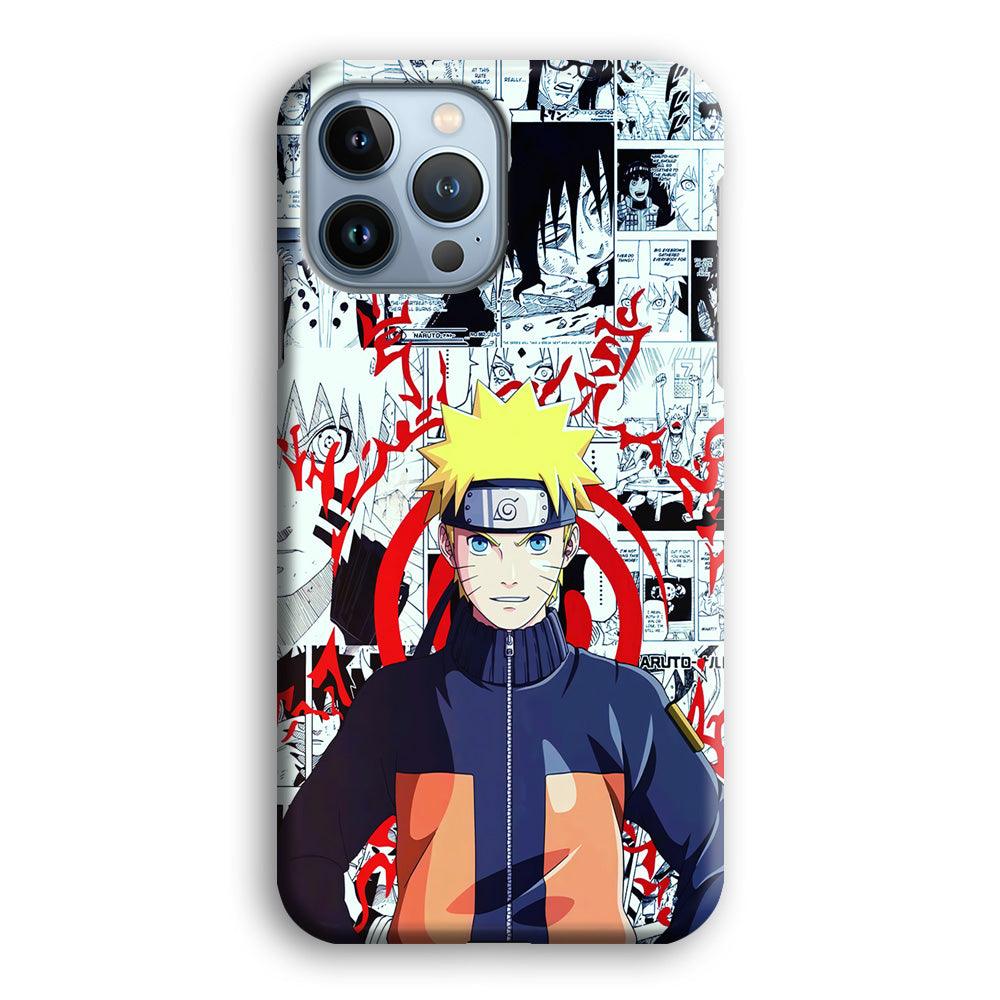Naruto Comic Background iPhone 13 Pro Case-Plastic / Full Wrap (3D Case)-Xtracase