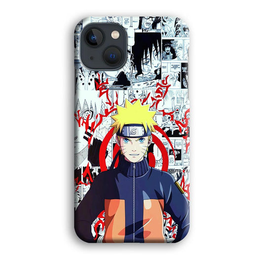 Naruto Comic Background iPhone 13 Mini Case-Plastic / Full Wrap (3D Case)-Xtracase