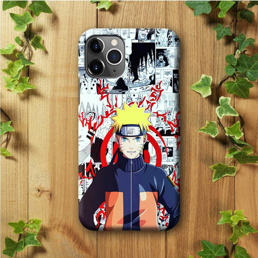 Naruto Comic Background iPhone 11 Pro Max Case-Plastic / Full Wrap (3D Case)-Xtracase