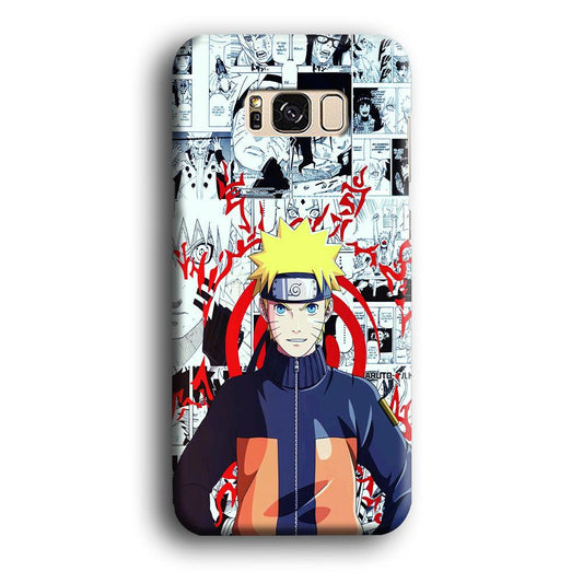 Naruto Comic Background Samsung Galaxy S8 Case-Plastic / Full Wrap (3D Case)-Xtracase
