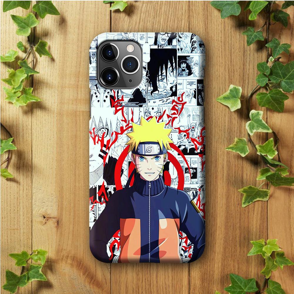 Naruto Comic Background iPhone 11 Pro Case-Plastic / Full Wrap (3D Case)-Xtracase