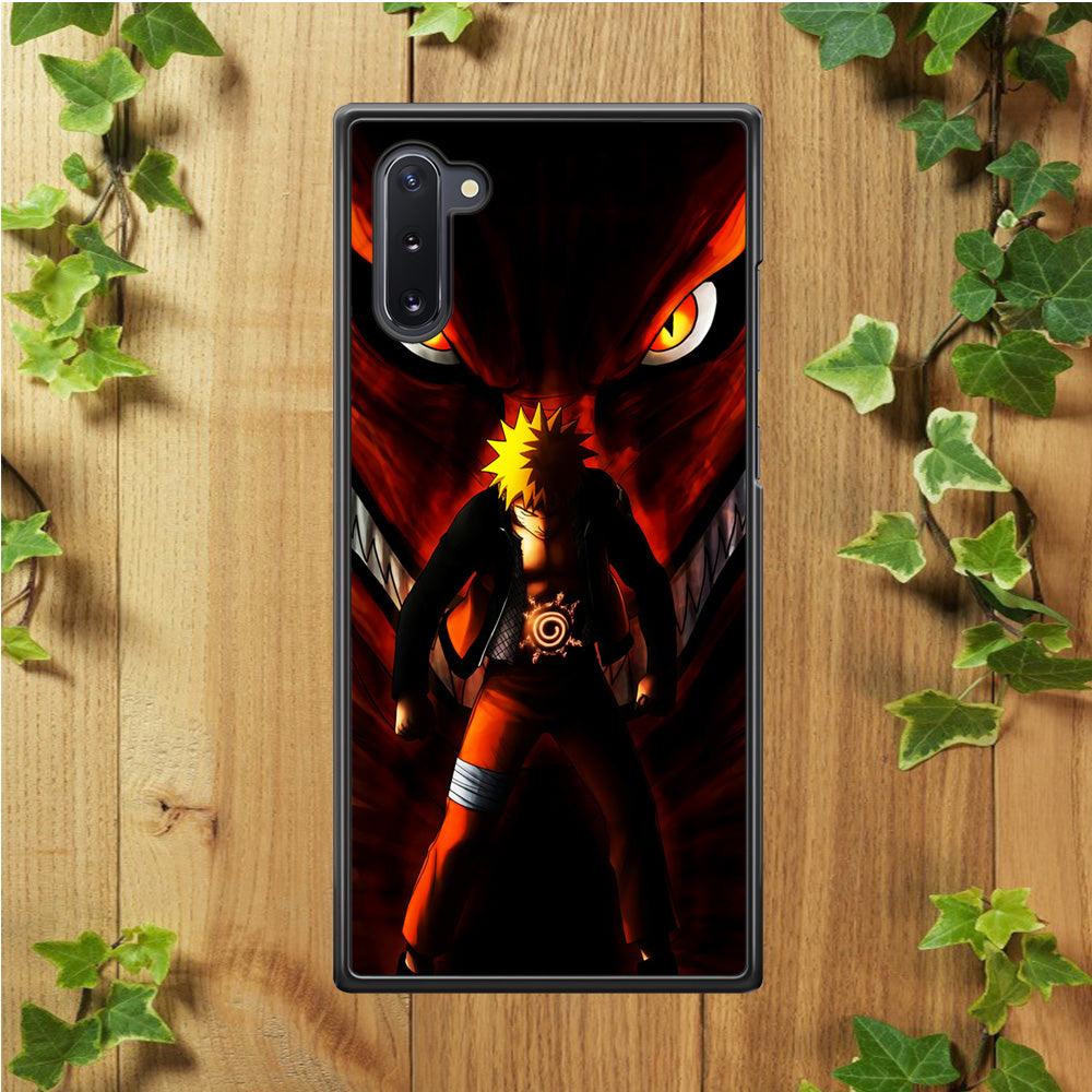 Naruto Kyuubi Mode Samsung Galaxy Note 10 Case-Rubber / White (2D Case)-Xtracase