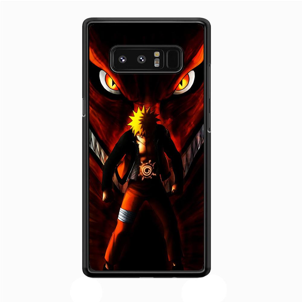 Naruto Kyuubi Mode Samsung Galaxy Note 8 Case-Rubber / Black (2D Case)-Xtracase