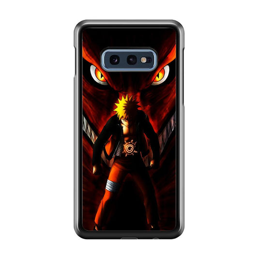 Naruto Kyuubi Mode Samsung Galaxy S10E Case-Rubber / White (2D Case)-Xtracase