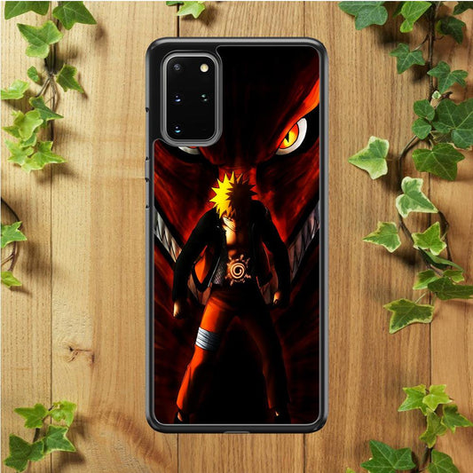 Naruto Kyuubi Mode Samsung Galaxy S20 Plus Case-Rubber / Black (2D Case)-Xtracase